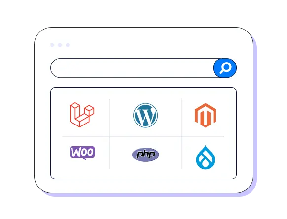 Escolha entre várias aplicações, como Laravel, PHP, Magento, WordPress, Drupal, WooCommerce e mais. Escolha entre várias aplicações, como Laravel, PHP, Magento, WordPress, Drupal, WooCommerce e mais.
